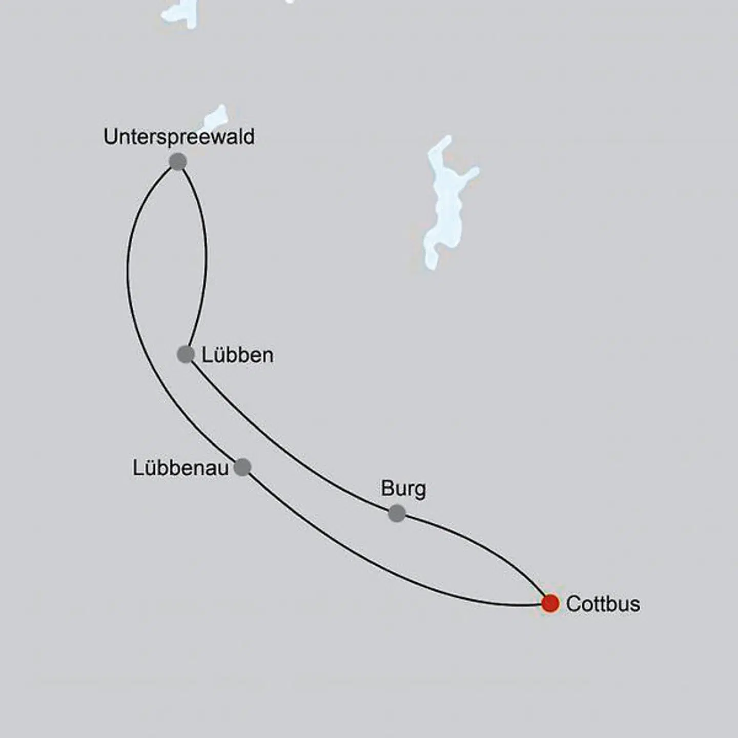 Große Spreewaldtour Landkarte