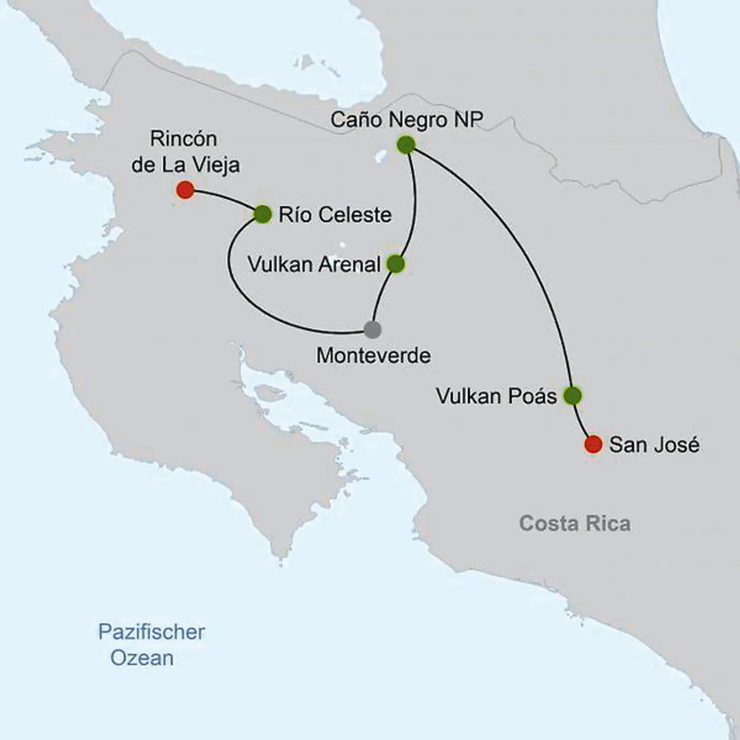 Highlights des Nordens (6 Nächte) Landkarte