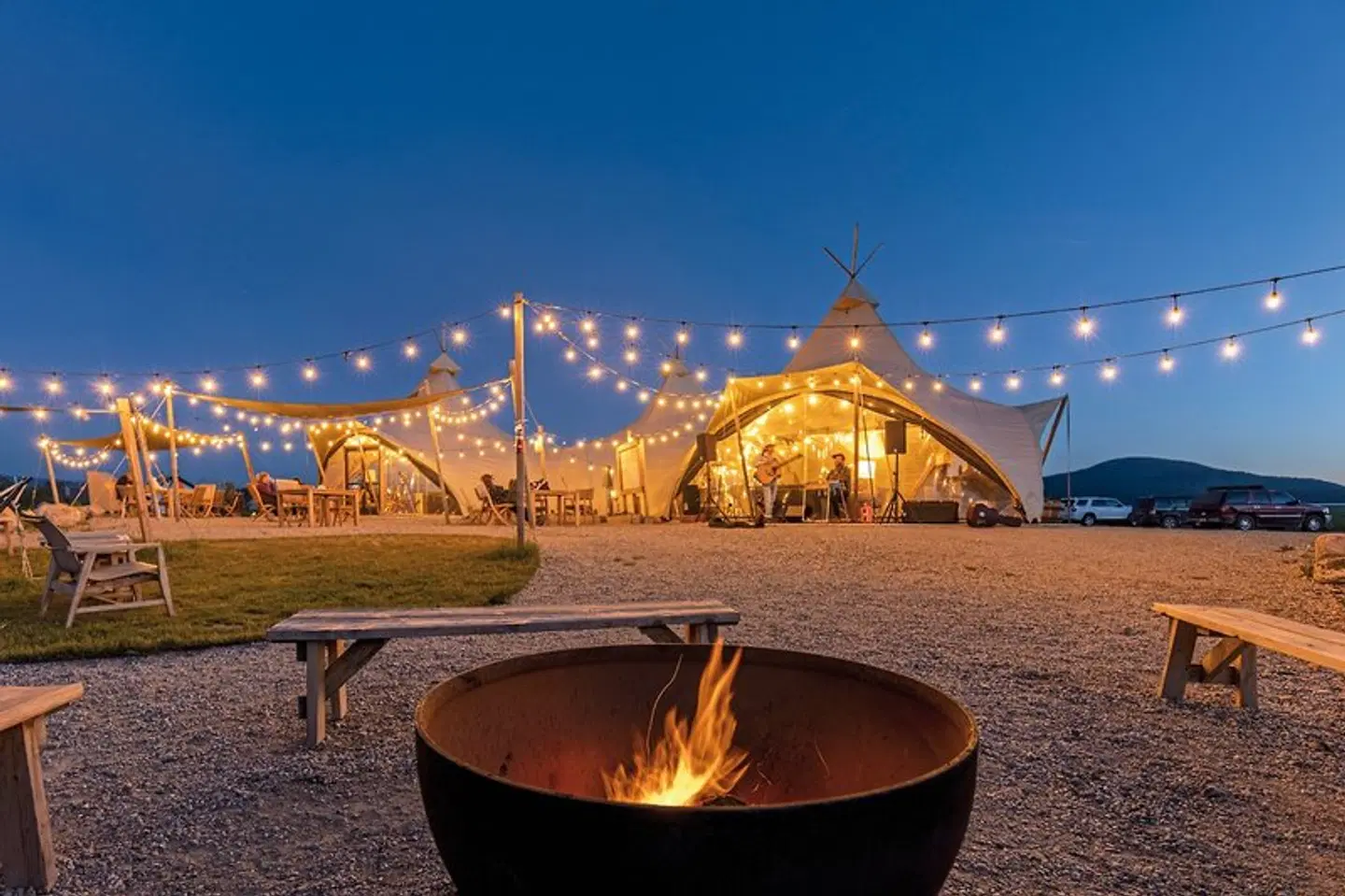 Under Canvas Yellowstone Terrasse