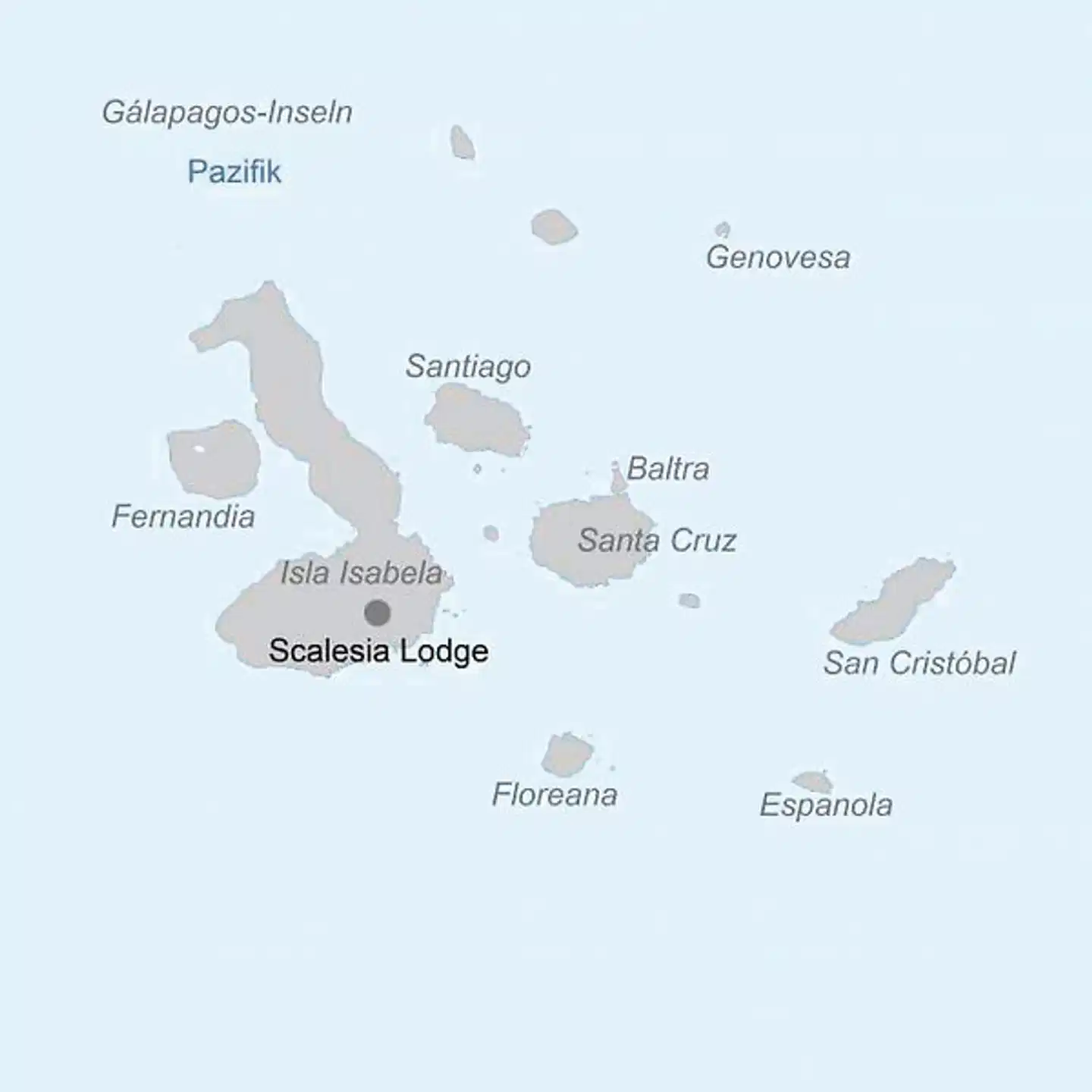 Galápagos Scalesia Lodge - 4 Nächte Landkarte
