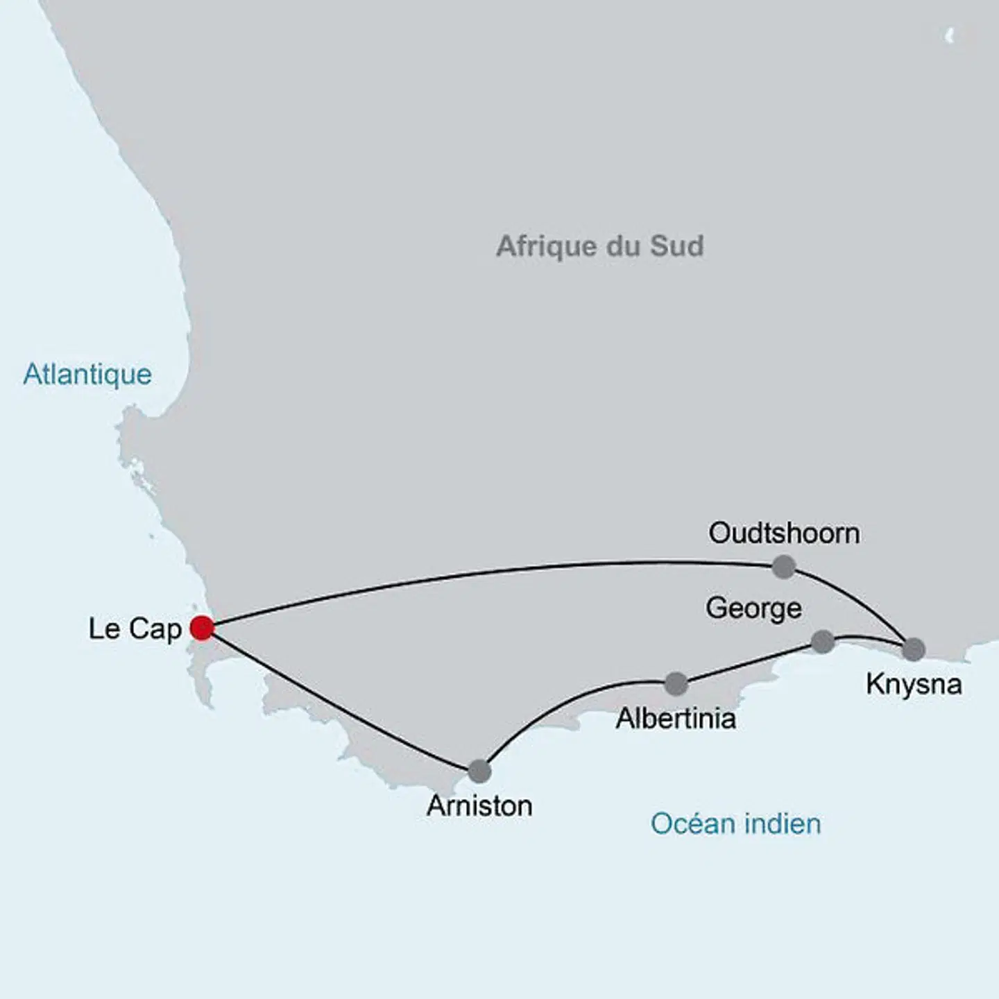 Facettenreiche Gartenroute (Autoreise) Landkarte