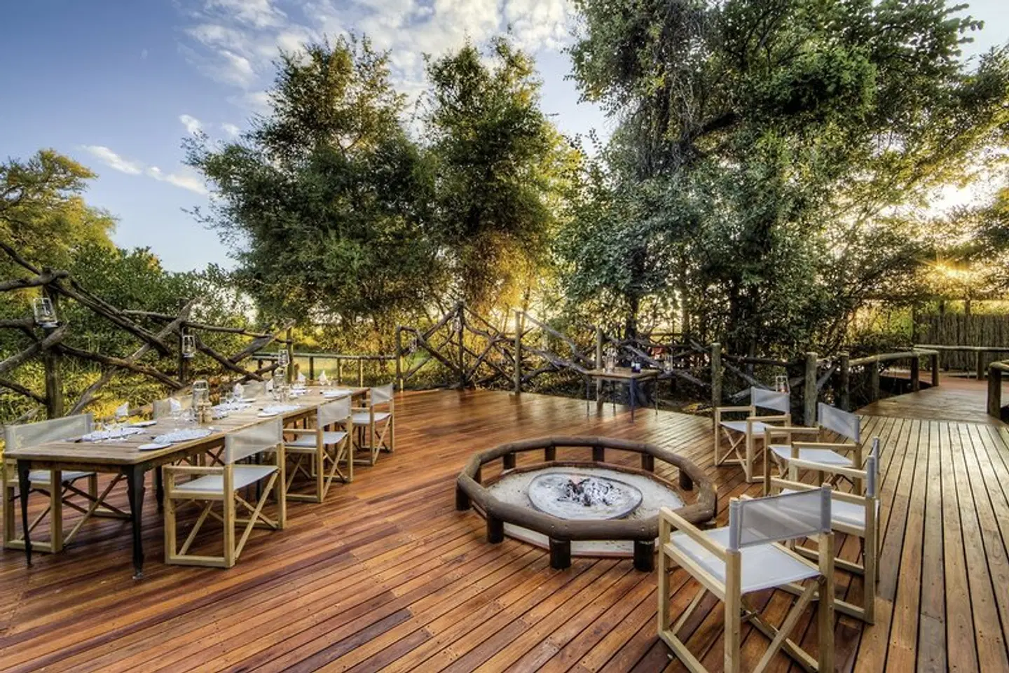Camp Moremi Terrasse