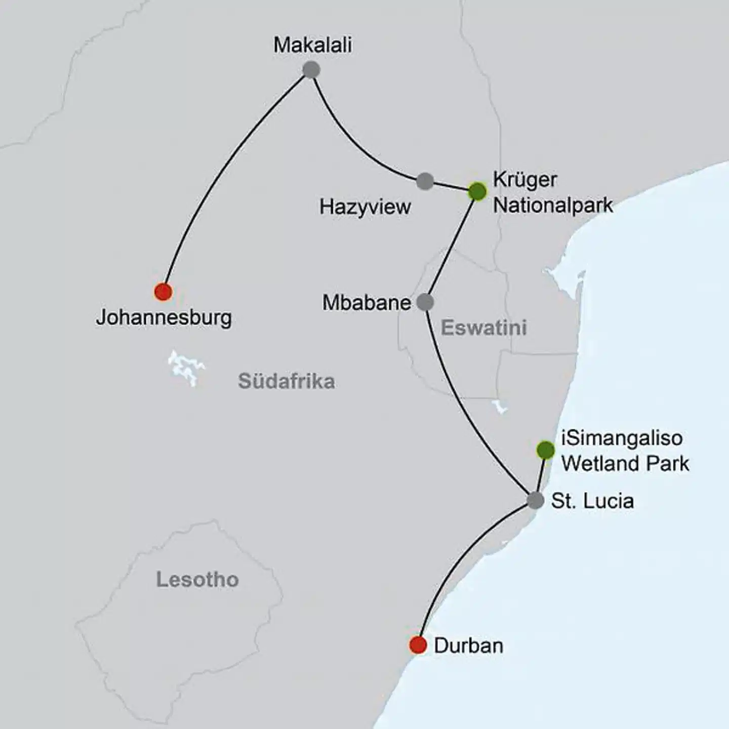 Panorama Südafrika Landkarte