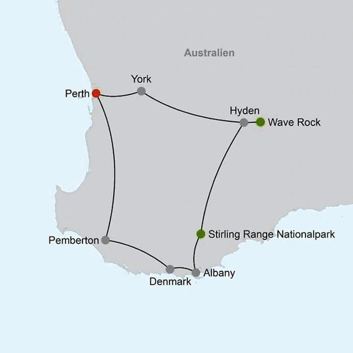 Southern Experience Landkarte