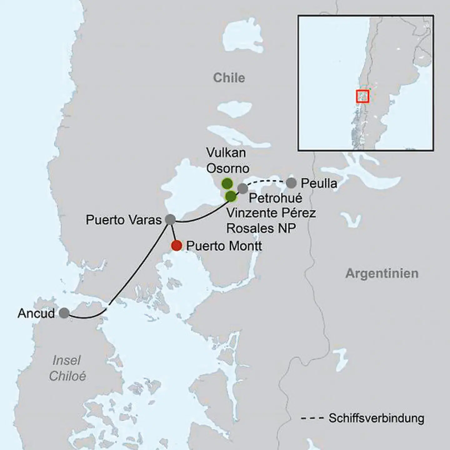 Traumhaftes Seengebiet (Privatreise) Landkarte
