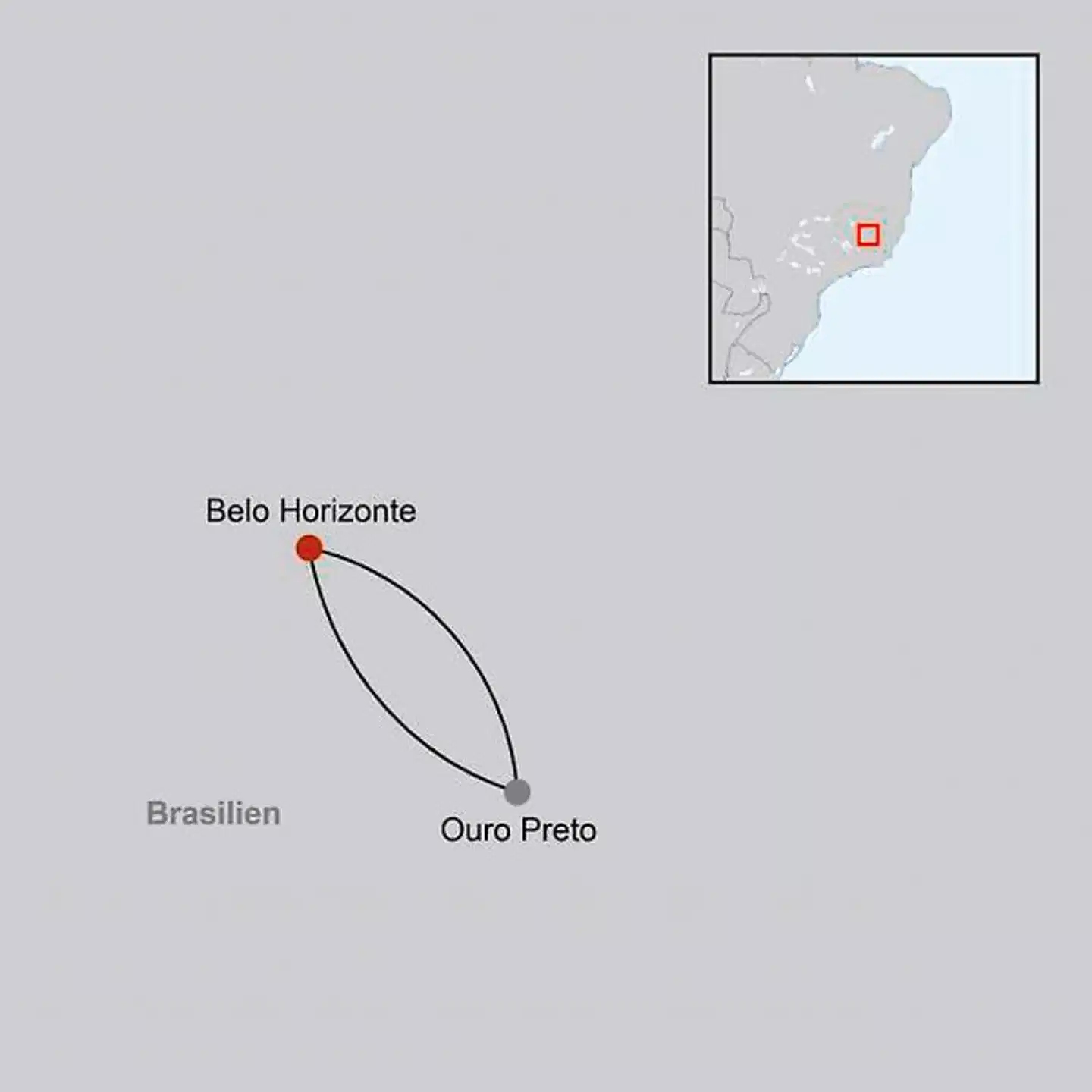 Ouro Preto Landkarte