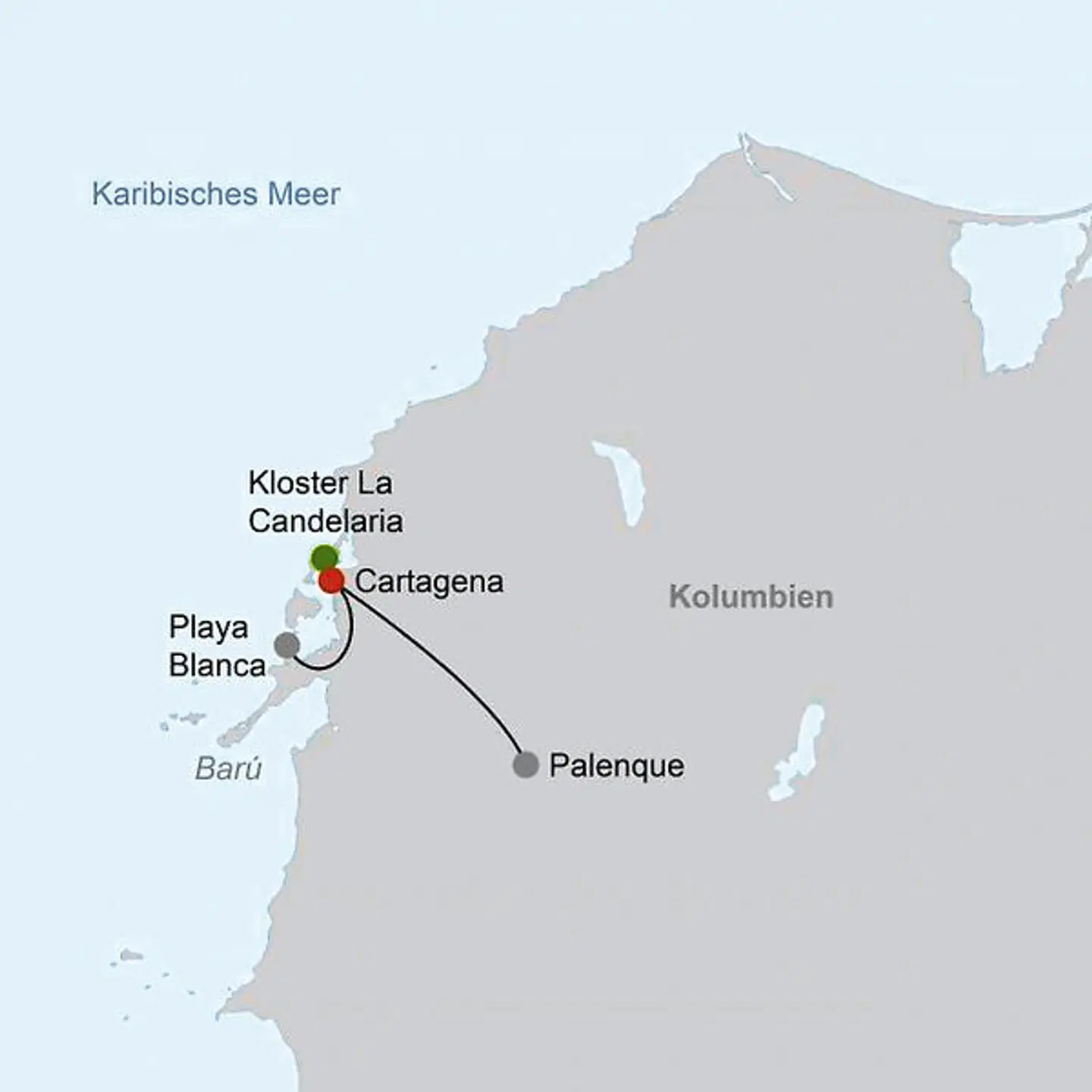 Cartagena: kolonial & kulinarisch Landkarte