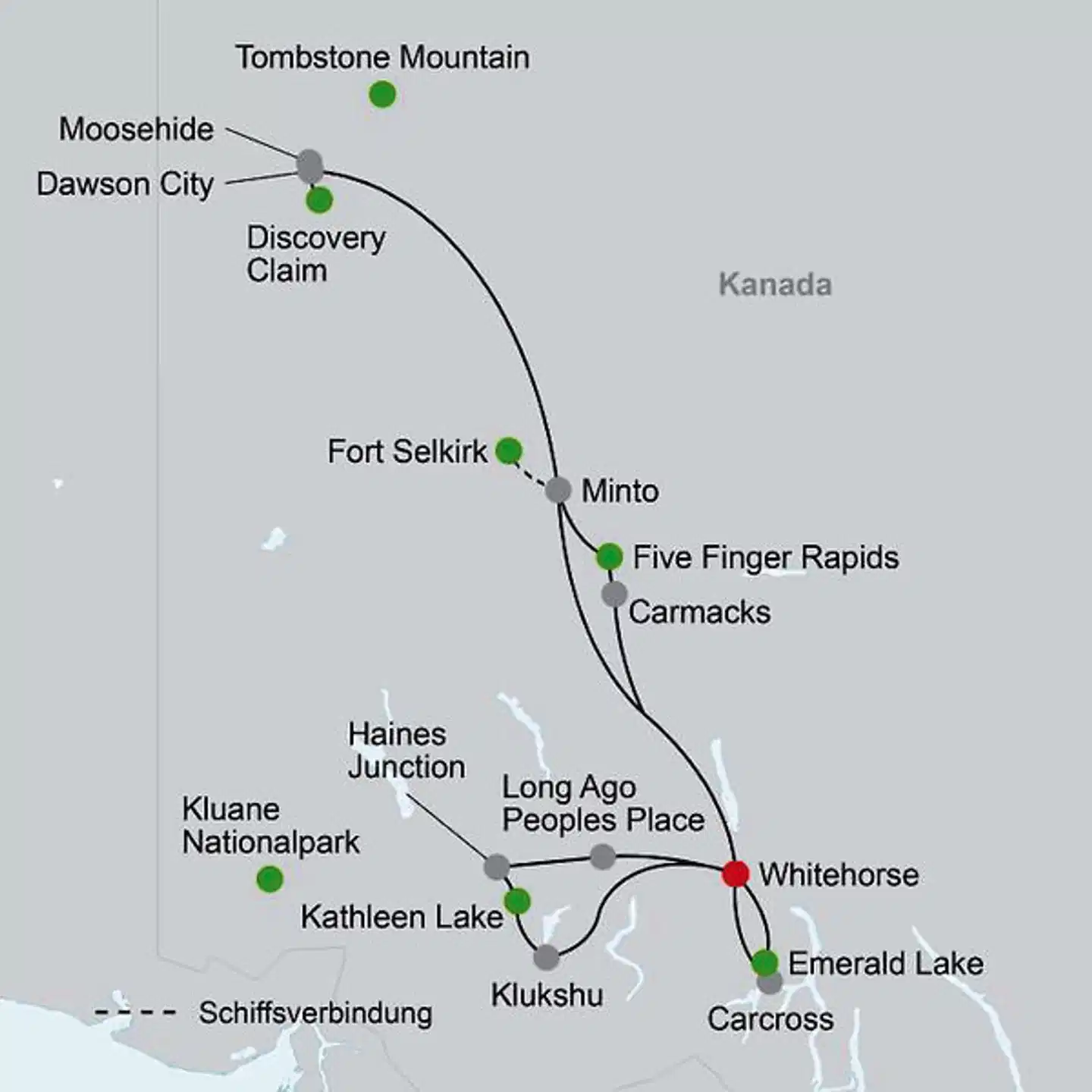 Yukon - Im Herzen der First Nations Landkarte