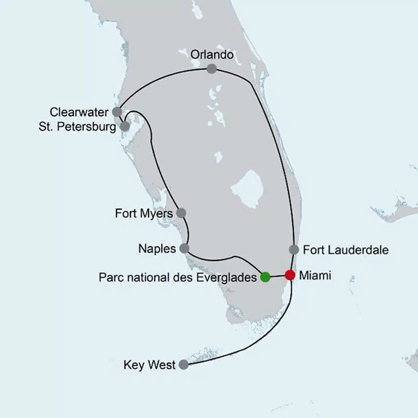 Floride deluxe Landkarte