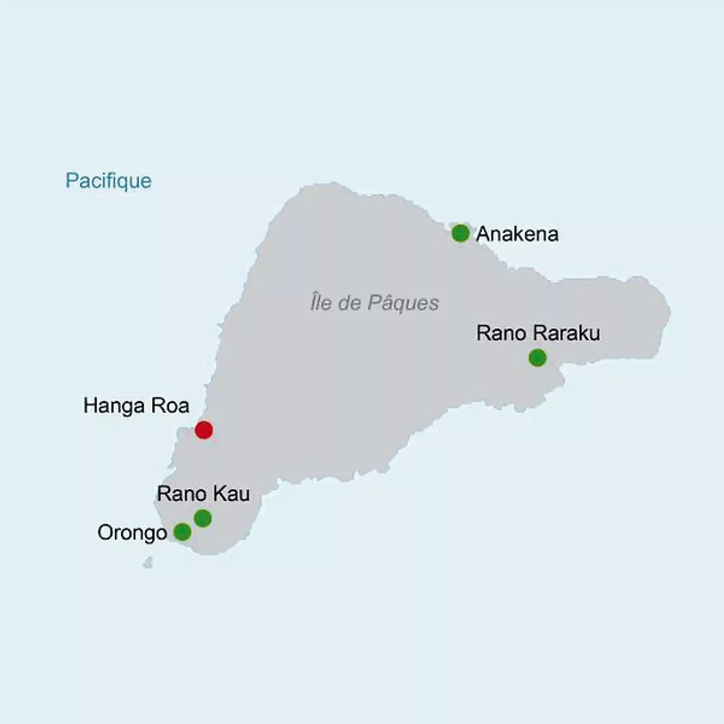 Auf den Spuren der Rapa Nui Landkarte