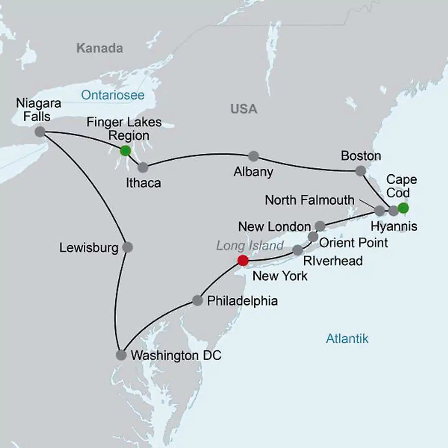 Tor zur Neuen Welt Landkarte