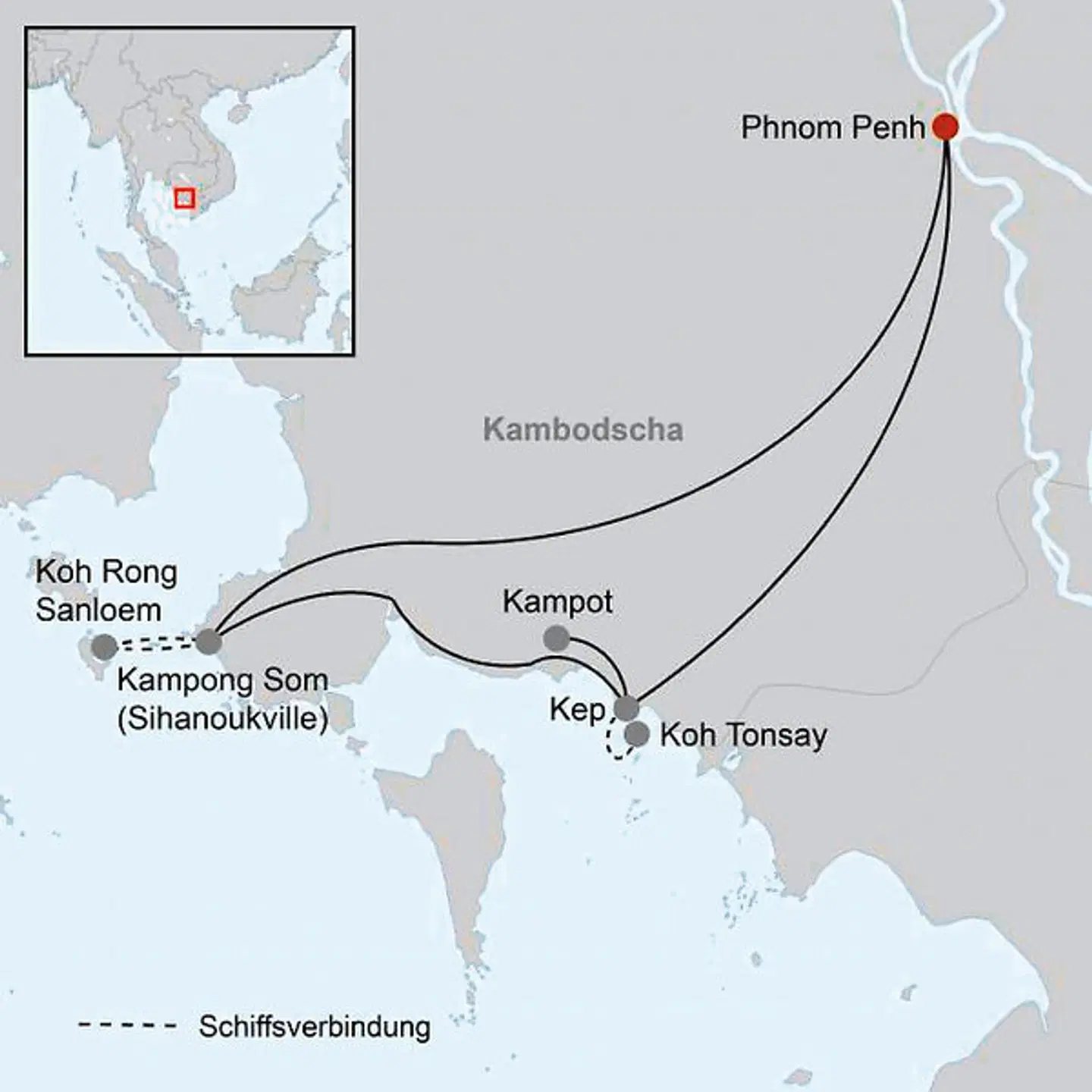 Kambodschas zauberhafter Süden Landkarte