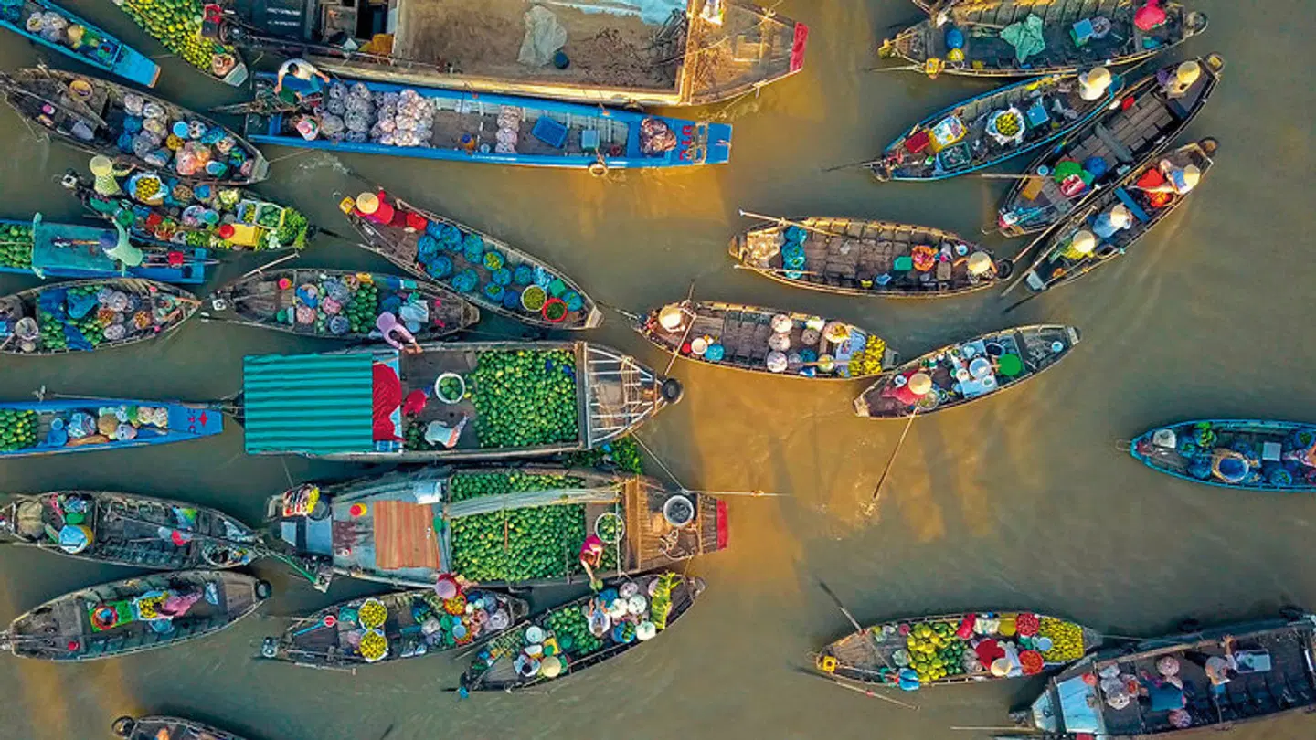 Mekong-Delta Landkarte