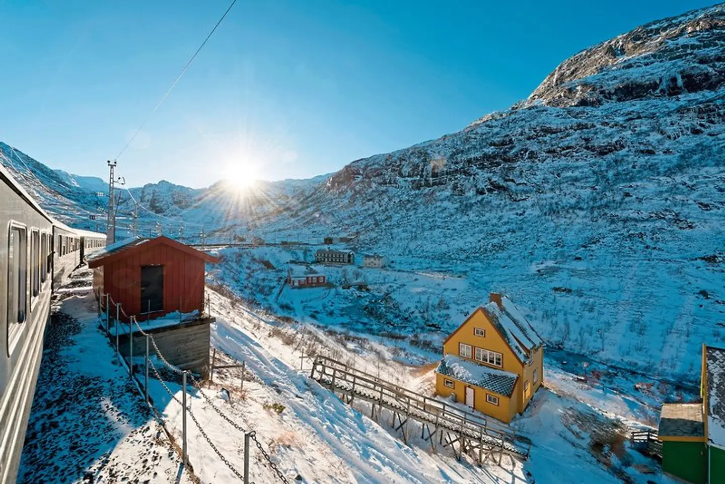 Winterliche Fjorde und Bergenbahn Strand