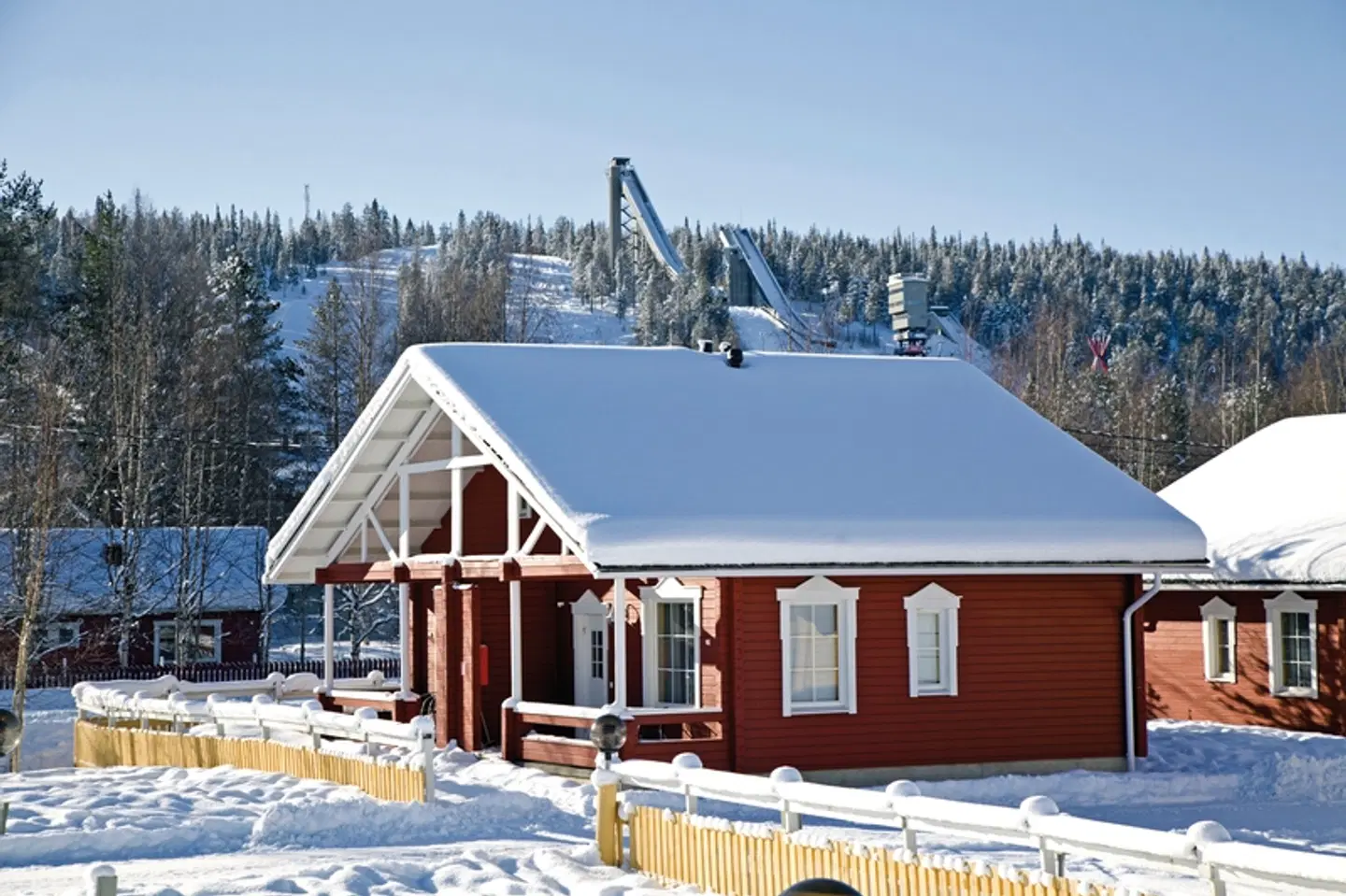 Lapland Hotels Ounasvaara Chalets Terrasse