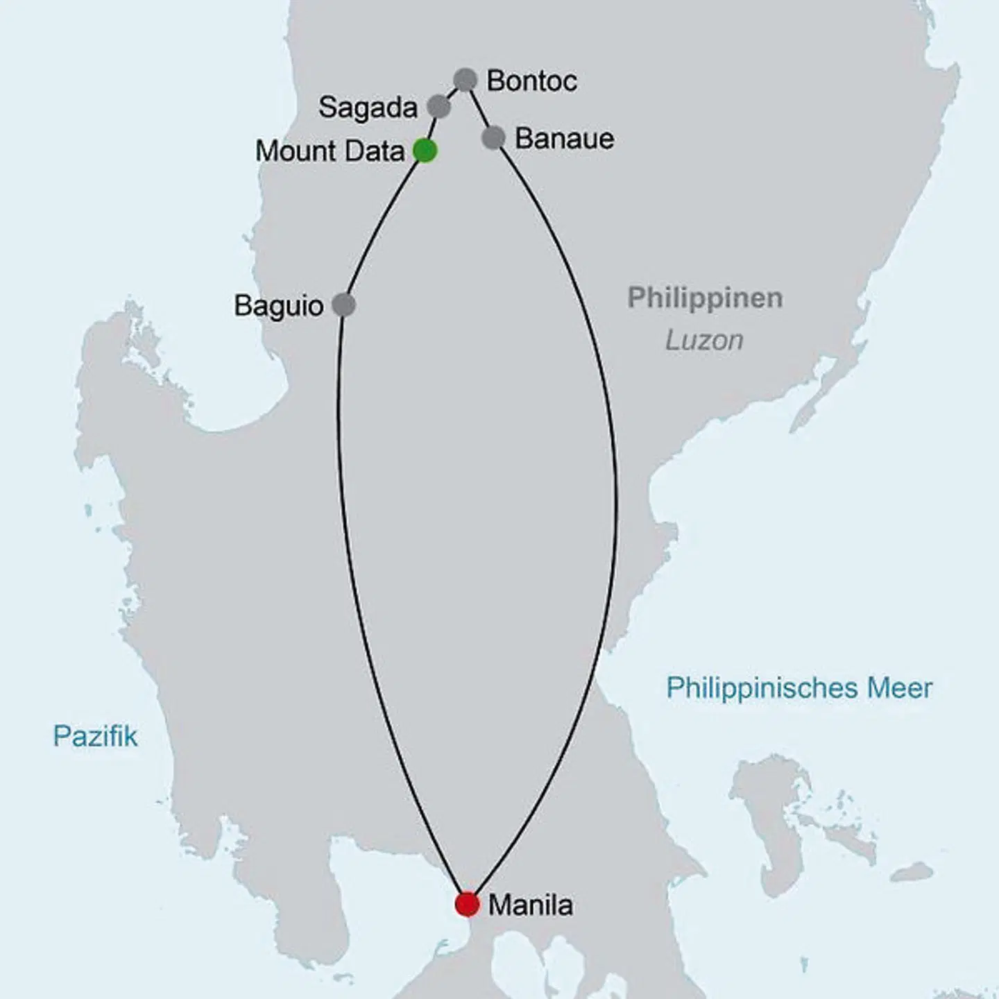 Naturwunder Nord-Luzon (Privatreise) Landkarte