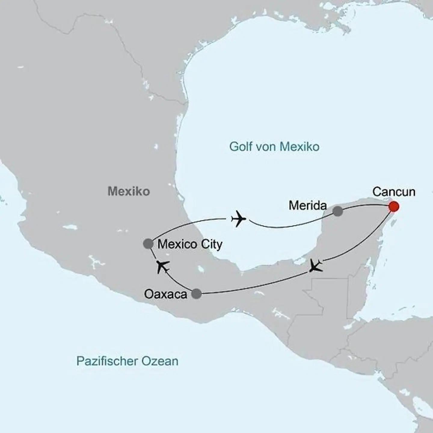 Go with the Flow - Mexiko Landkarte