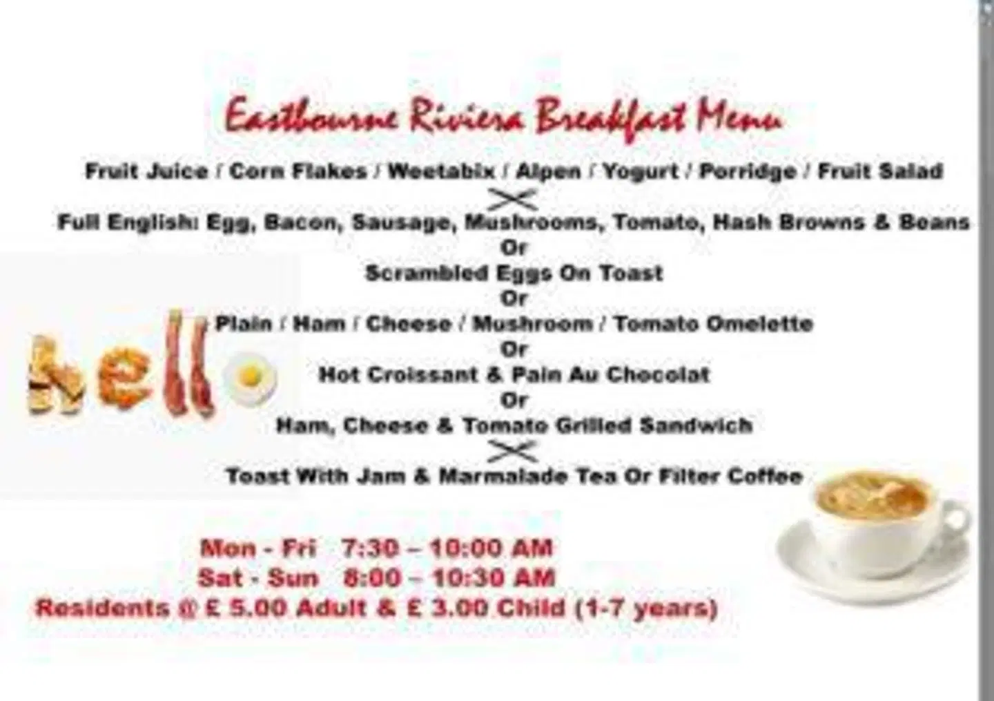 Eastbourne Riviera Landkarte