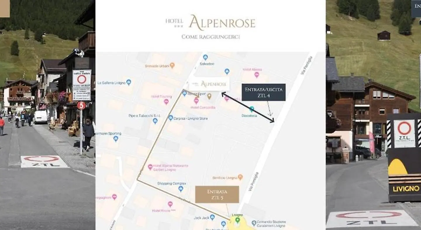 Albergo Alpenrose Landkarte