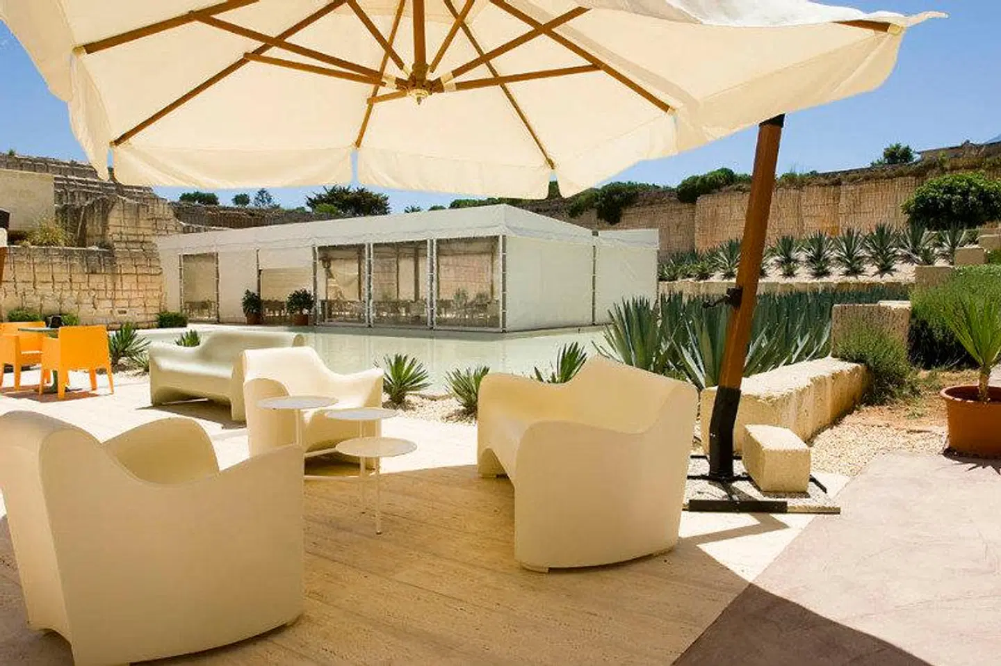 Cave Bianche Hotel Terrasse