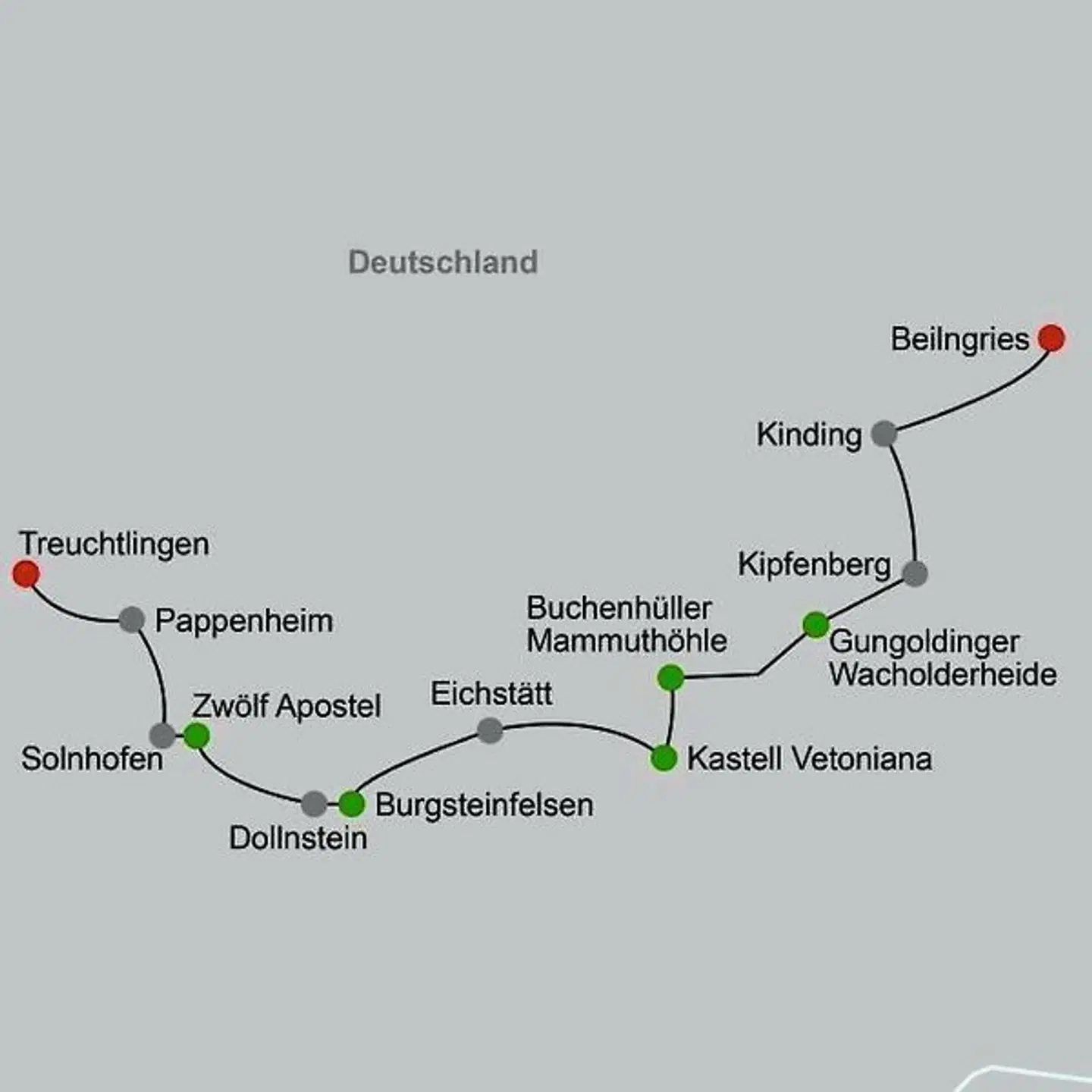 Altmühltal Panoramaweg Landkarte
